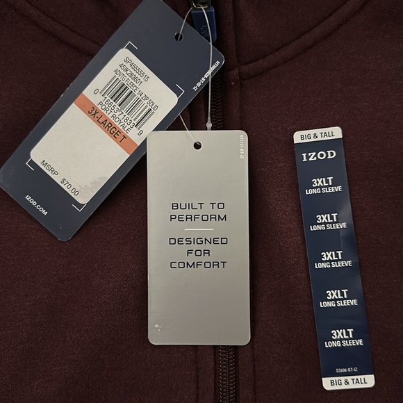 IZOD fleece 1/4 zip - Picture 2 of 2